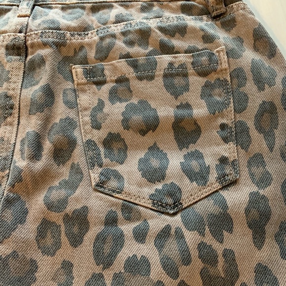 Nordstrom Leopard Print Denim Skirt 🐆 NEW Tags - Picture 5 of 8
